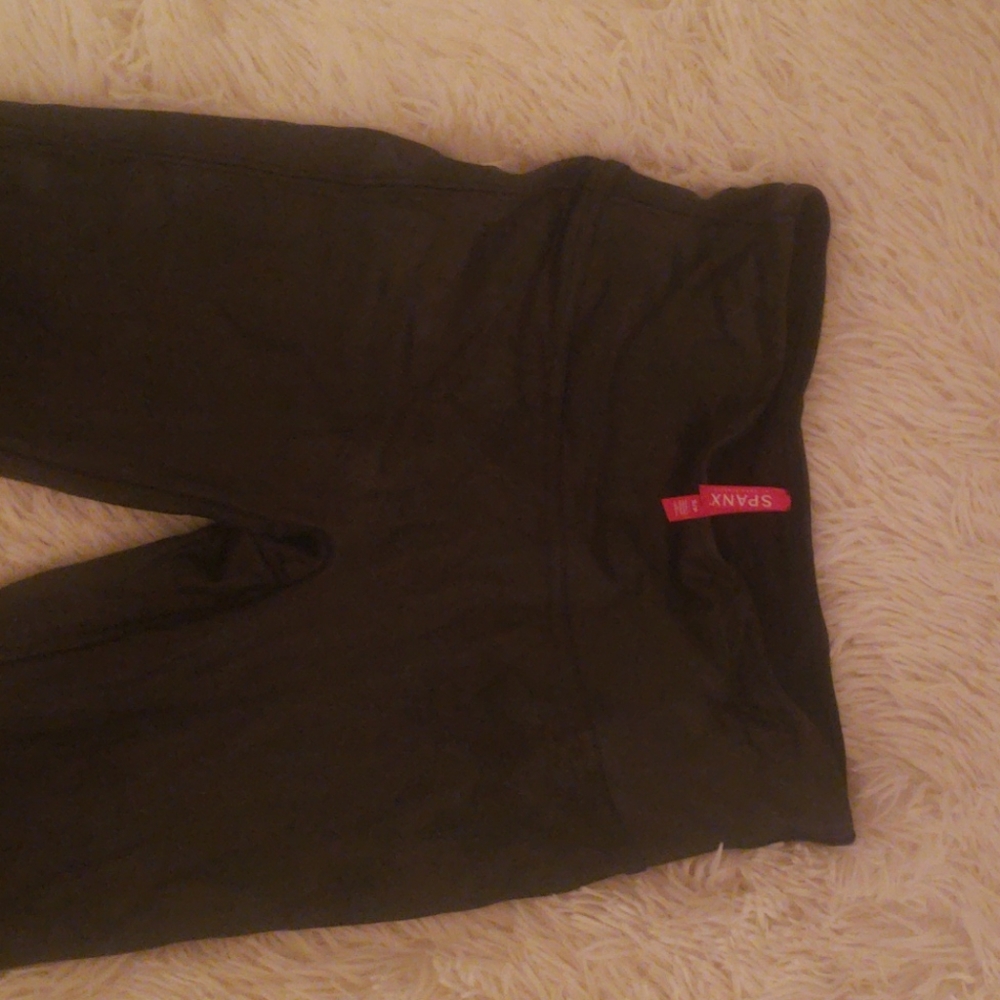 Black spanx faux leather leggings